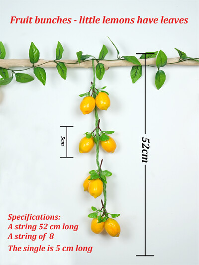 Simulare Fructe Snur Banană Căpșuni Piersici Lămâie Restaurant Bucătărie Festival Decor Petrecere Recuzită Fotografie