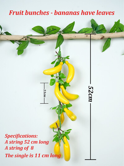 Simulare Fructe Snur Banană Căpșuni Piersici Lămâie Restaurant Bucătărie Festival Decor Petrecere Recuzită Fotografie