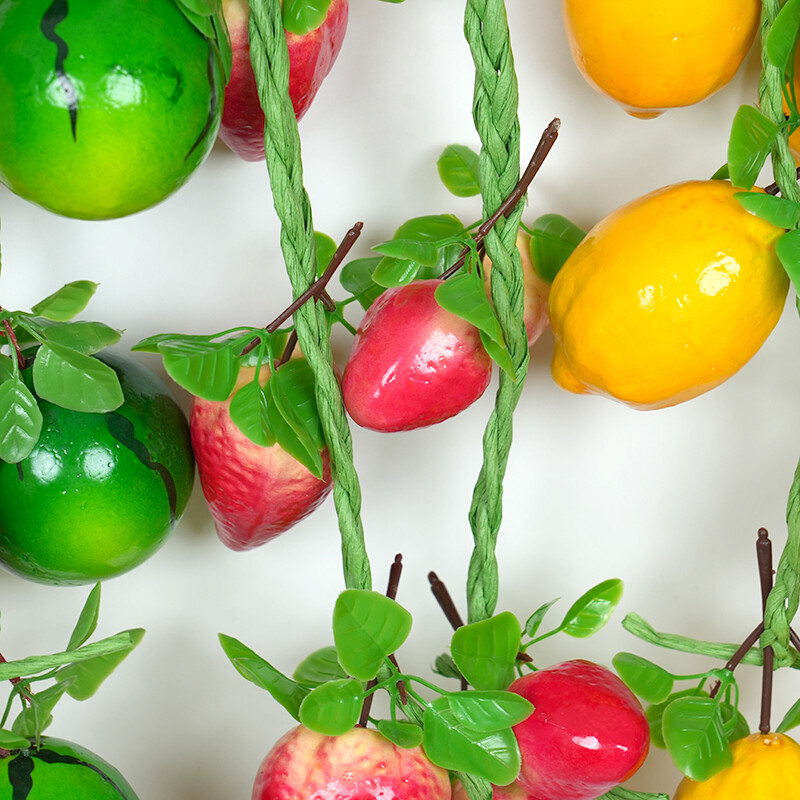 Simulare Fructe Snur Banană Căpșuni Piersici Lămâie Restaurant Bucătărie Festival Decor Petrecere Recuzită Fotografie