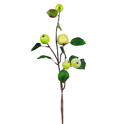Väike õun kodusisustus kunstlik sidruni oks vitriin 48cm puu kaunistus köök võlts varre lillede Decor