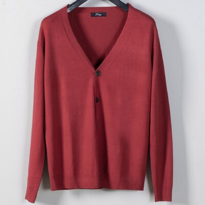 Liela izmēra vīriešu džemperis ar V veida kakla izgriezumu, ikdienas džemperis rudenim/ziemai