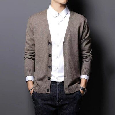 Liela izmēra vīriešu džemperis ar V veida kakla izgriezumu, ikdienas džemperis rudenim/ziemai