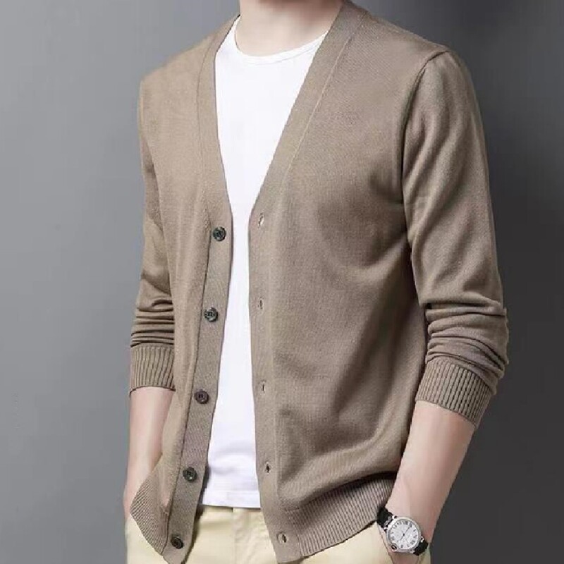 Liela izmēra vīriešu džemperis ar V veida kakla izgriezumu, ikdienas džemperis rudenim/ziemai