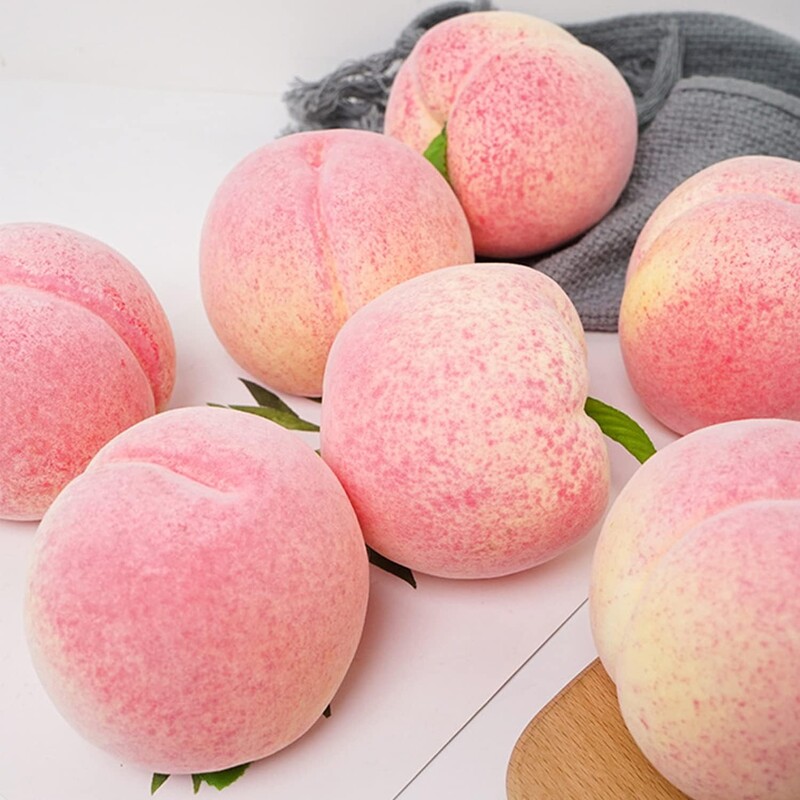 5 db mesterséges lédús őszibarack szimuláció hamis gyümölcs őszibarack levelekkel fotó kellékekkel otthoni dekoráció