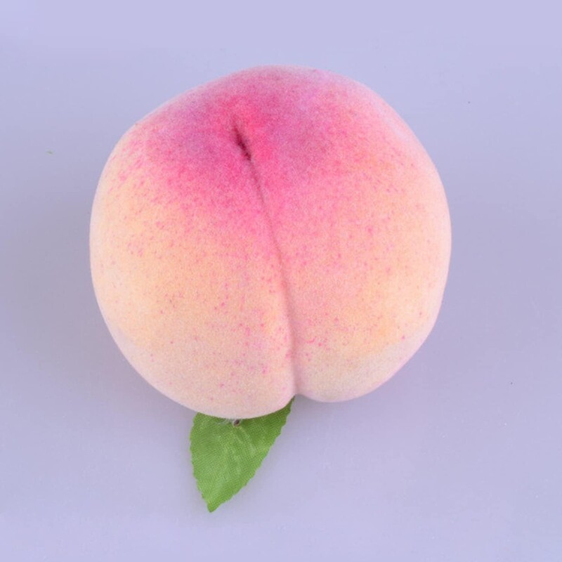 5 db mesterséges lédús őszibarack szimuláció hamis gyümölcs őszibarack levelekkel fotó kellékekkel otthoni dekoráció