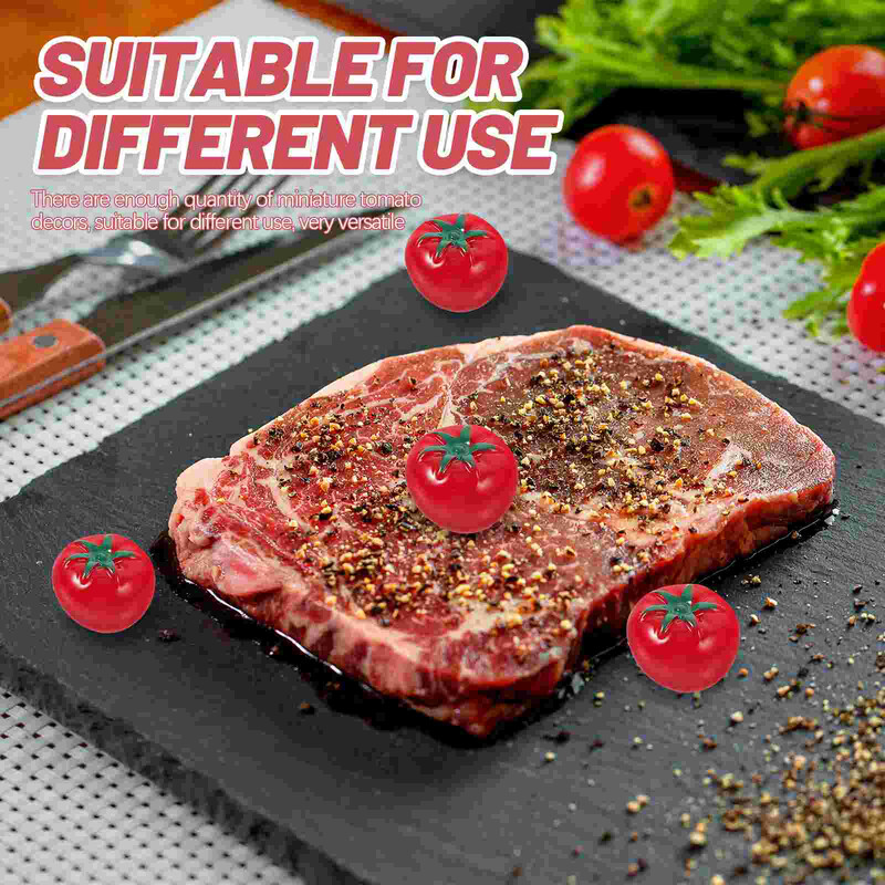 20 buc. Fructe în miniatură pentru roșii, fructe artificiale, roșii, model fals, decor fals, rășină, simulare, fotografie, casă pentru copii