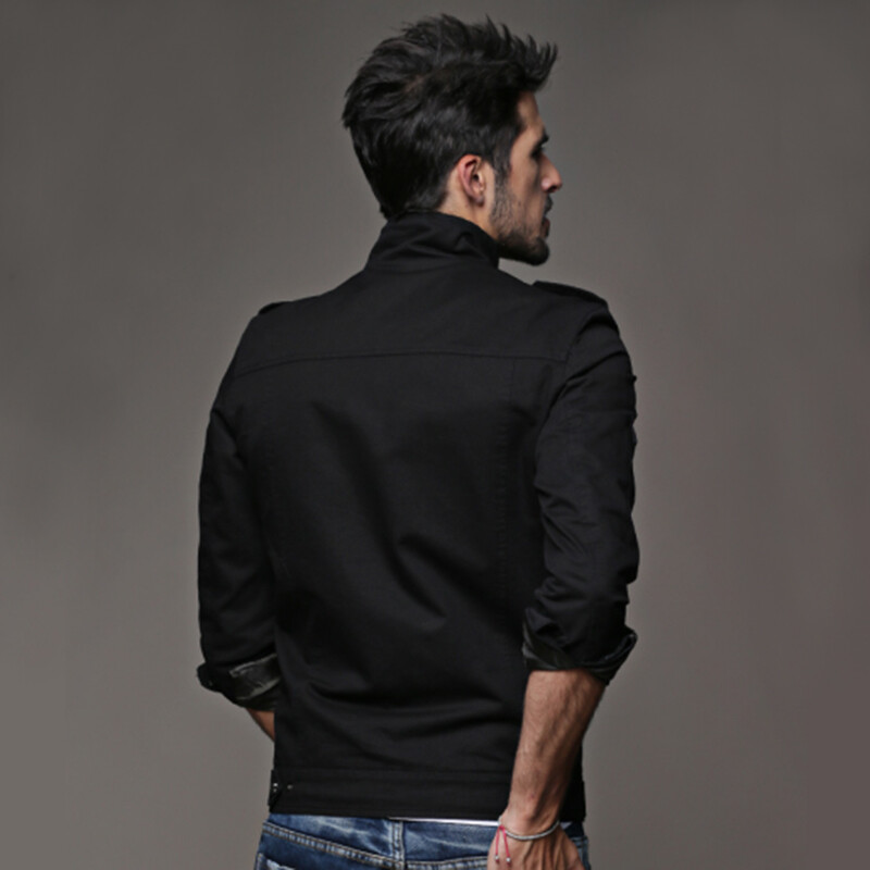 Rudens un ziemas vīriešu jaka ikdienas kokvilnas izšuvumi kabatas bomber jaka modes darba apģērbs armija zaļš vīriešu apģērbs S-XXXL