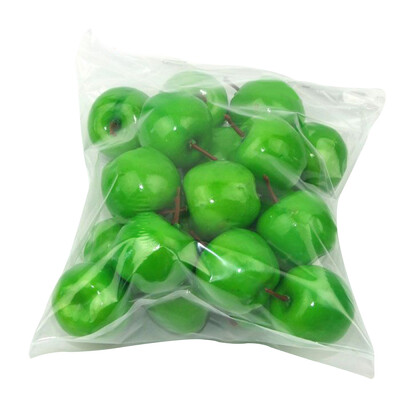 20 db Műgyümölcs Műalma Műanyag Alma Dekoratív Gyümölcs Hamis gyümölcs Piros Alma Élethű szimuláció konyhai bulihoz