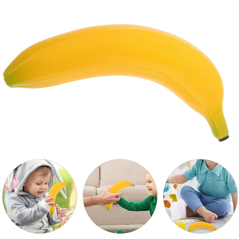 Banana Shape Shaker gyerekek Maraca ütőhangszer Banán kognitív játék
