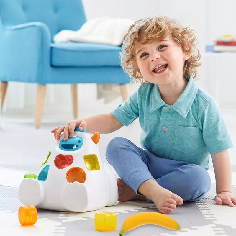 Banana Shape Shaker gyerekek Maraca ütőhangszer Banán kognitív játék