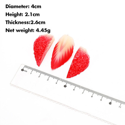 10 db mesterséges eper szirmok barkácsolás mesterséges gyümölcs szimuláció hamis gyümölcs party fotózás kellékek dísz otthon esküvői dekoráció