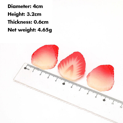 10 db mesterséges eper szirmok barkácsolás mesterséges gyümölcs szimuláció hamis gyümölcs party fotózás kellékek dísz otthon esküvői dekoráció