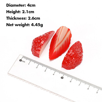 10 db mesterséges eper szirmok barkácsolás mesterséges gyümölcs szimuláció hamis gyümölcs party fotózás kellékek dísz otthon esküvői dekoráció