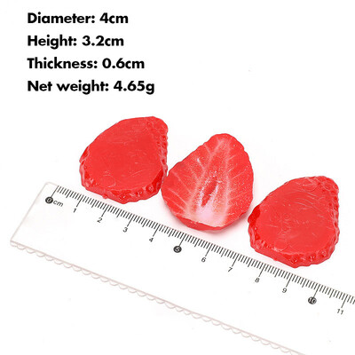 10 db mesterséges eper szirmok barkácsolás mesterséges gyümölcs szimuláció hamis gyümölcs party fotózás kellékek dísz otthon esküvői dekoráció