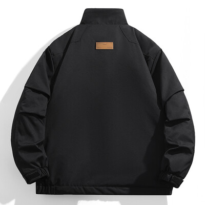 BoJsd Rudens ziemas vīriešu ikdienas jakas plus samta biezāka statīvā apkakle brīva liela izmēra topi vīriešu jakas