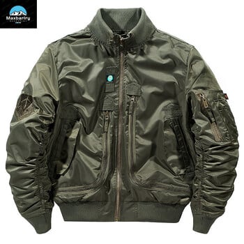 Ma-1 MA-1 Functional Bomber Jacket Ανδρικό φθινόπωρο 2024 Ρετρό υπερμεγέθη κοστούμι μπέιζμπολ Παλτό Επώνυμα ρούχα Ανδρικό κοντό μπουφάν