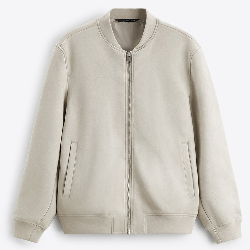 Vyriška zomšinė pilotinė striukė Laisvalaikio pavasario rudens paltas beisbolo apykaklės viršutinis paltas vyriškas aukštos kokybės švarkas