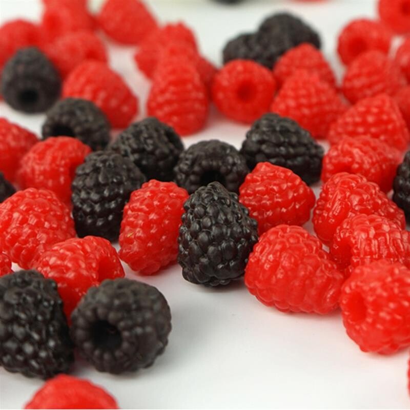 4 db/szett Élethű műgyümölcs valósághű málna hamis növényfotózás kellékek lakberendezési kiegészítők