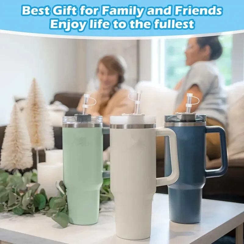 Silikono išsiliejimo nepraleidžiančių kamščių rinkinys iš 3, suderinamas su Stanley puodeliu 2,0 1,0 40 uncijų / 30 uncijų stiklinės vandens puodelio nuotėkio priedai