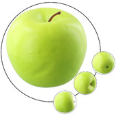 Mākslīgie augļi Simulācijas Āboli Plastmasas Dekoratīvie Augļi Viltus Augļi Zaļie Sarkanie Āboli Virtuves ballīte Mājas Dekorēšanas Foto Rekvizīti