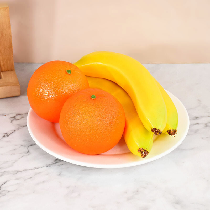 Alma Citrom banán Narancs Műanyag Műgyümölcs lakberendezéshez Kiegészítők Fényképészeti kellékek Ünnepi parti kellékek
