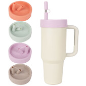 Silikona izšļakstīšanās necaurlaidīgs aizbāžnis salmu vāciņš Atkārtoti lietojams noplūdes aizbāžnis pret pārplūdi Stenlija 40 oz piederumiem