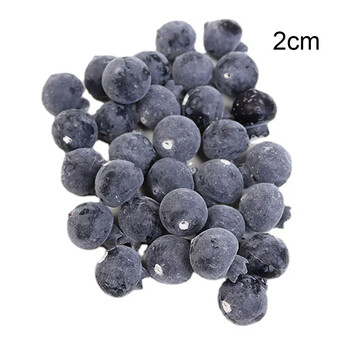 20PCS High Simulation Fruits Plastic Fake Blue Berry Photos Props Fruit Home Artificial Food Blueberry Fruit Shop Model Decor