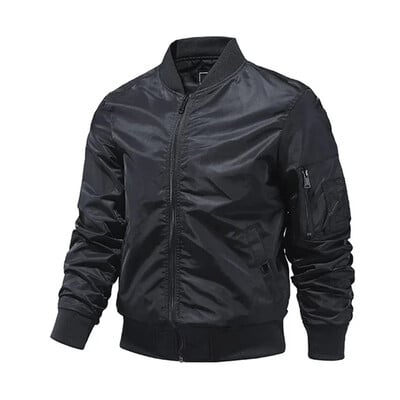 jachete bărbați, jachete bomber monocrome, îmbrăcăminte outdoor, jachete pilot baseball, îmbrăcăminte outdoor, primăvară și toamnă? Este ju