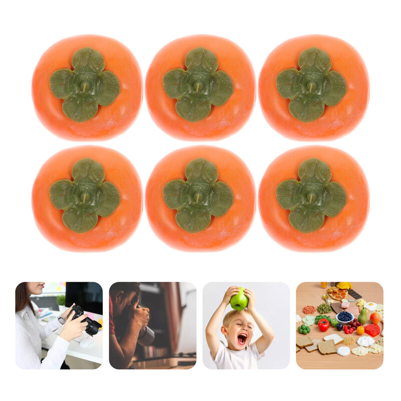 6 buc. Fructe false Recuzită de curmal Ornament Model Spumă Simulare decorativă