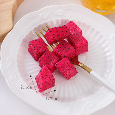 Simulācija Augļu šķēles Mākslīgais ābols Citrons Mango Arbūzs Ledus Kubi Yangberry Aveņu Modelis Viltus šaušanas rekvizīti 10gab/part.