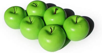 6db mesterséges alma hamis gyümölcs alma szimuláció otthoni dekorációhoz Élethű normál méret konyhai parti karácsonyi dekorációhoz