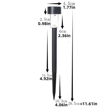 4бр. Светлини за слънчеви пътеки Външни водоустойчиви градински светлини, захранвани със слънчева енергия Енергийно ефективни светлини за алеи