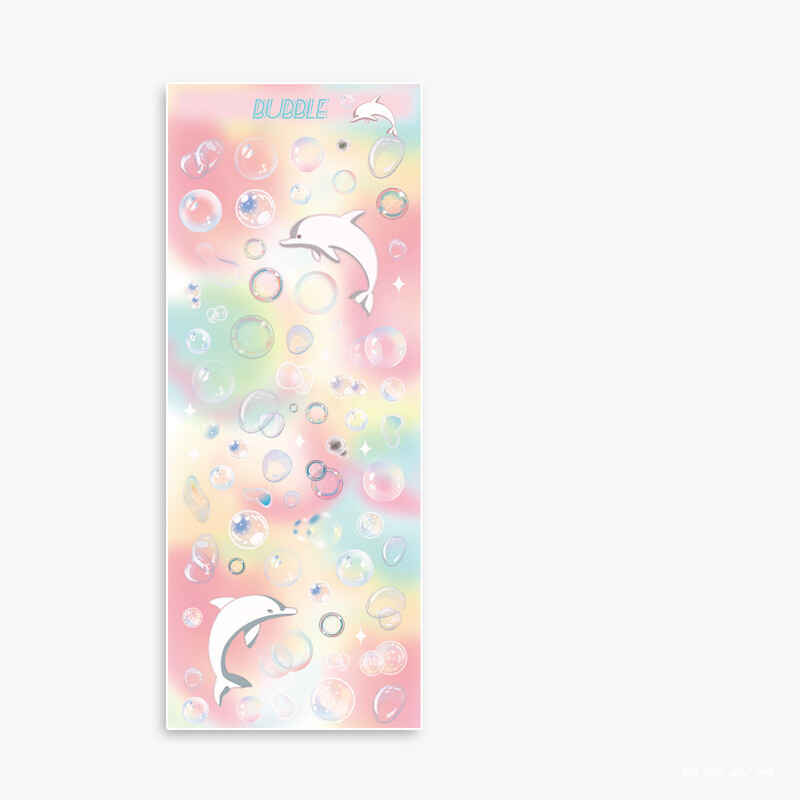 Határon átnyúló kézikönyv-cikk matrica átlátszó buborék stílusú aranyos táska Gupanguka matricagyárral