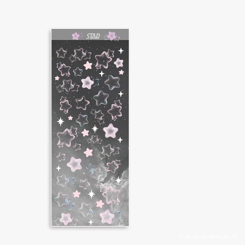 Határon átnyúló kézikönyv-cikk matrica átlátszó buborék stílusú aranyos táska Gupanguka matricagyárral