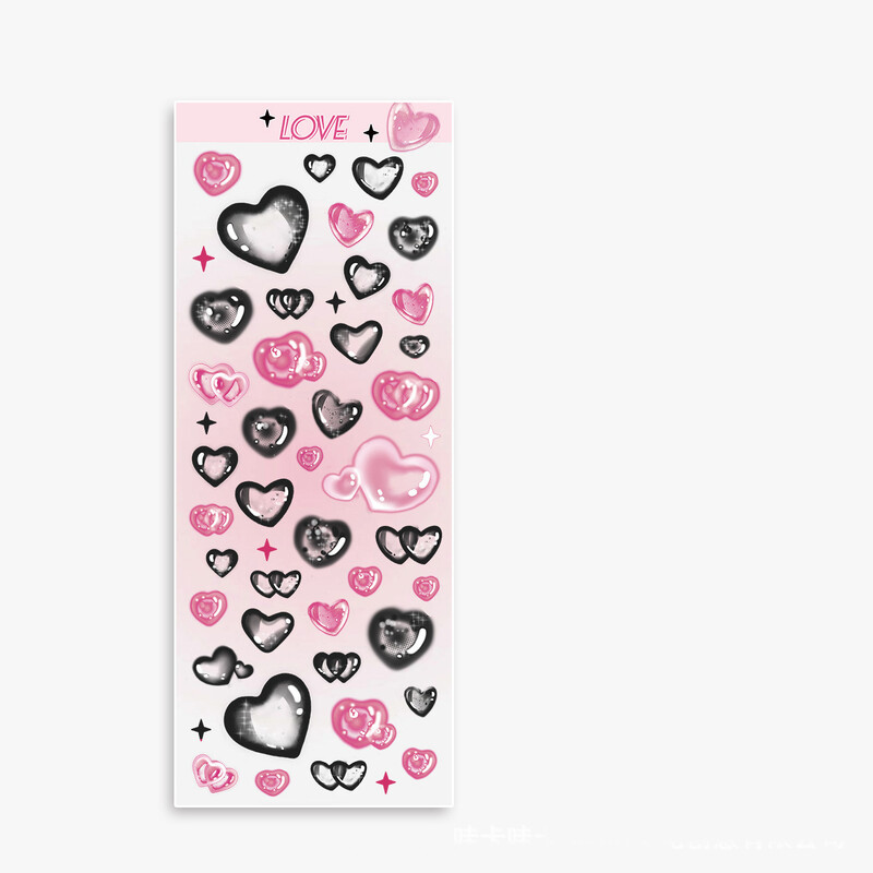 Határon átnyúló kézikönyv-cikk matrica átlátszó buborék stílusú aranyos táska Gupanguka matricagyárral