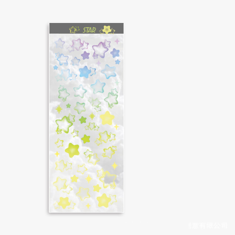 Határon átnyúló kézikönyv-cikk matrica átlátszó buborék stílusú aranyos táska Gupanguka matricagyárral