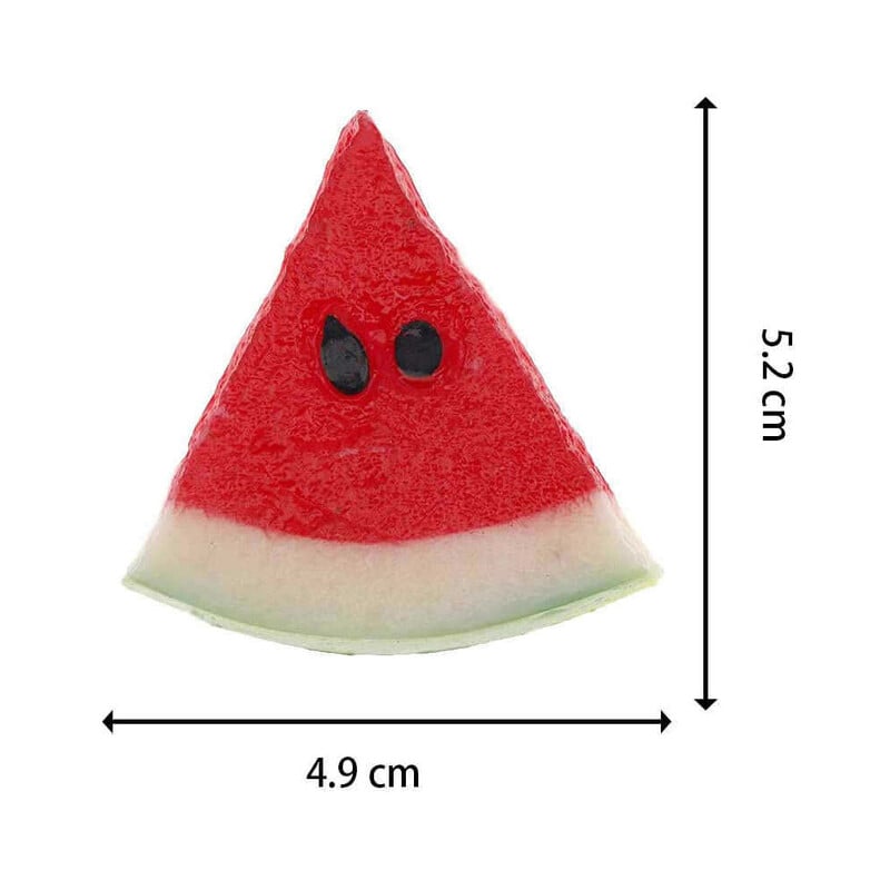 10 gab. viltus augļu imitācijas arbūzu šķēles, produktīvi izgriezumi, PVC reālistiski modeļi