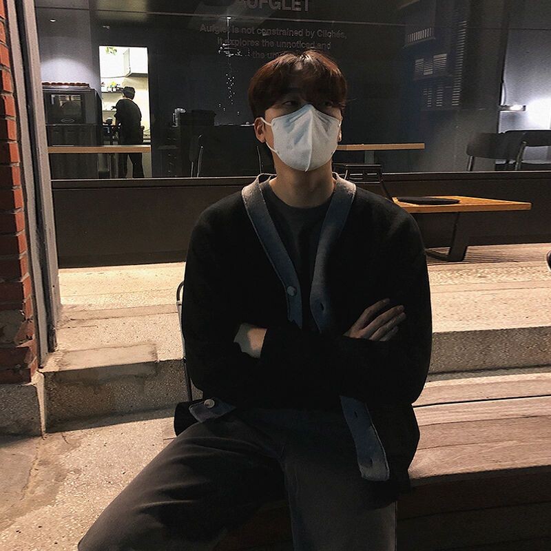 Pulover cardigan coreean jachetă pentru bărbați, primăvară și toamnă, noua versiune coreeană, pulover versatil, pulover casual, topuri în tendințe