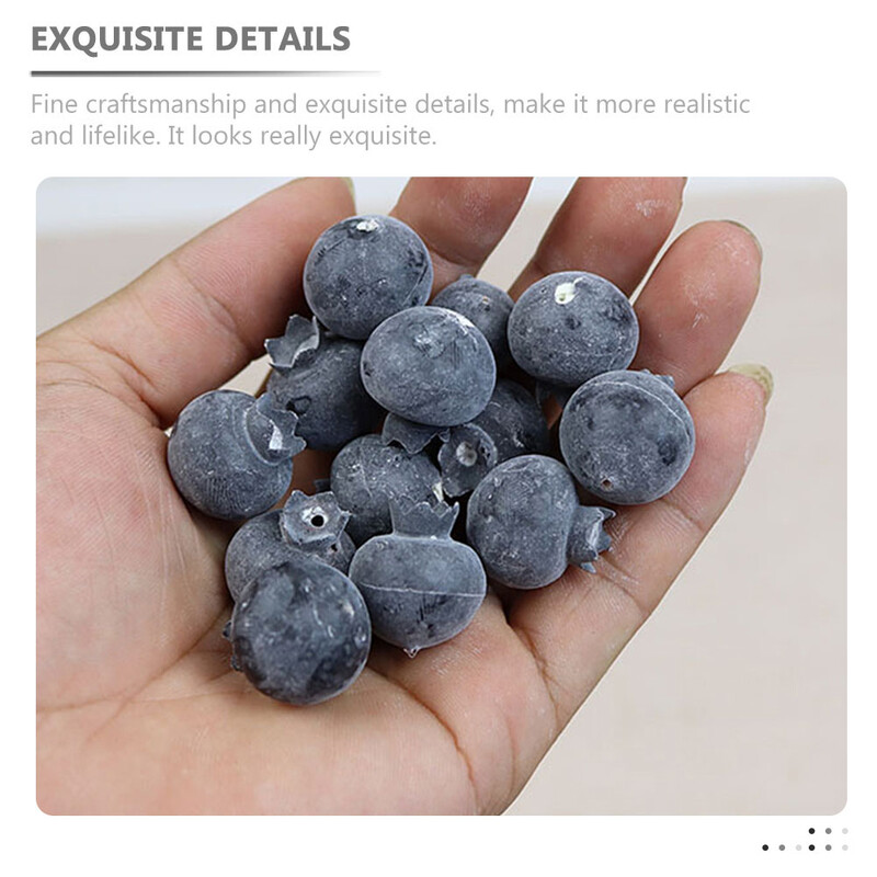 50 de bucăți simulare fructe de afine model artificial afine prop spumă fals afine fructe decor ornament pentru masă de birou