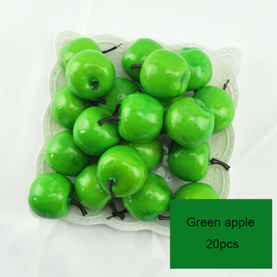 20db/tétel szimuláció mini mini gyümölcsmodell lakberendezés ünnepi parti fotó kellékek barkácsolás kézzel készített dekoráció alma eper