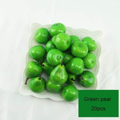 20db/tétel szimuláció mini mini gyümölcsmodell lakberendezés ünnepi parti fotó kellékek barkácsolás kézzel készített dekoráció alma eper