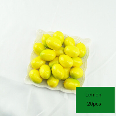 20db/tétel szimuláció mini mini gyümölcsmodell lakberendezés ünnepi parti fotó kellékek barkácsolás kézzel készített dekoráció alma eper