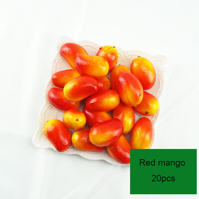 20db/tétel szimuláció mini mini gyümölcsmodell lakberendezés ünnepi parti fotó kellékek barkácsolás kézzel készített dekoráció alma eper