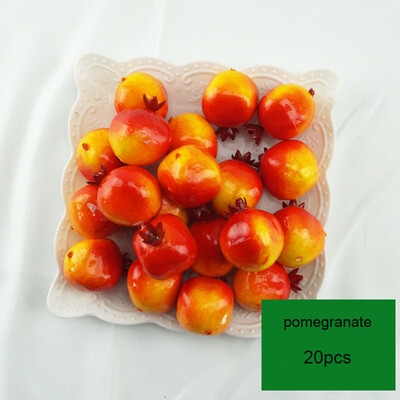 20db/tétel szimuláció mini mini gyümölcsmodell lakberendezés ünnepi parti fotó kellékek barkácsolás kézzel készített dekoráció alma eper