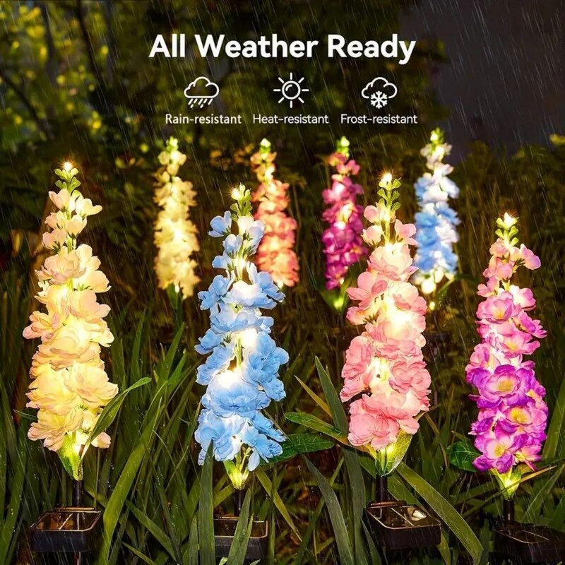 Napelemes kerti fényszimuláció széljelző kerti világítás kültéri lakberendezési világítás, légköri fény, napelemes tájfény