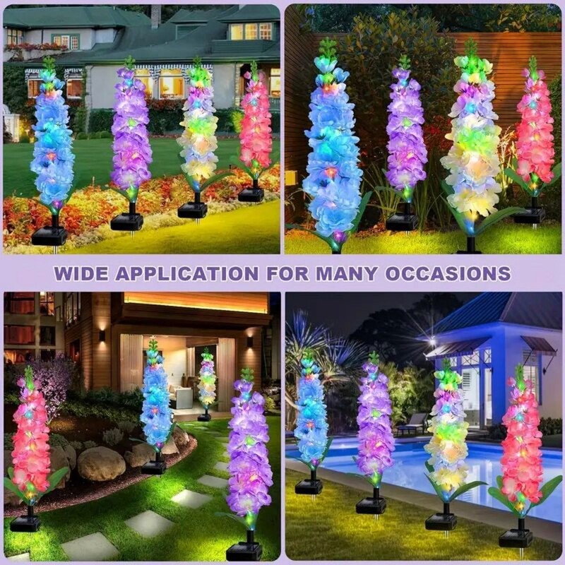 Napelemes kerti fényszimuláció széljelző kerti világítás kültéri lakberendezési világítás, légköri fény, napelemes tájfény