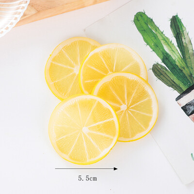 Mesterséges citromszelet modell, szimulációs citromszeletek, hamis gyümölcs narancsszeletek, lakberendezési fesztivál buli kellékek 10 db/tétel
