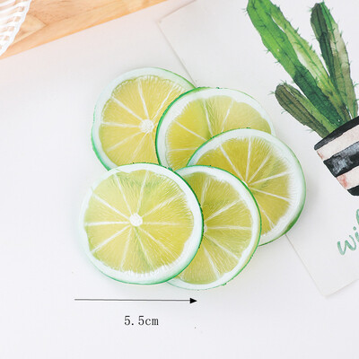 Mesterséges citromszelet modell, szimulációs citromszeletek, hamis gyümölcs narancsszeletek, lakberendezési fesztivál buli kellékek 10 db/tétel
