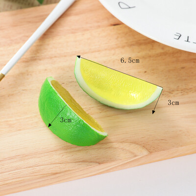 Mesterséges citromszelet modell, szimulációs citromszeletek, hamis gyümölcs narancsszeletek, lakberendezési fesztivál buli kellékek 10 db/tétel