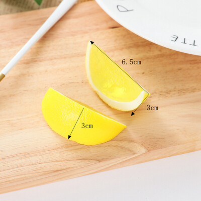 Mesterséges citromszelet modell, szimulációs citromszeletek, hamis gyümölcs narancsszeletek, lakberendezési fesztivál buli kellékek 10 db/tétel